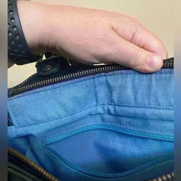 Dooney & Bourke Vintage Signature Canvas Print Small Soft Satchel Shoulder Bag - Picture 12 of 16